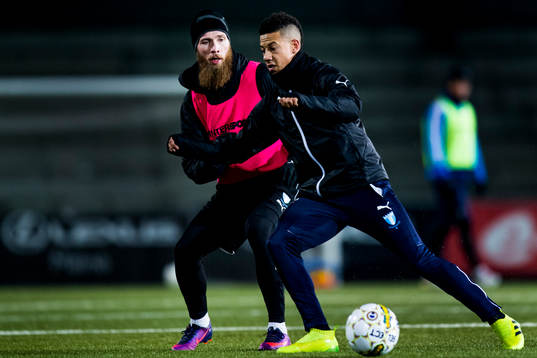 Malmö FFs Jo Inge Berget och Tobias Sana