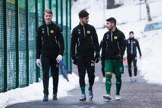 Hammarbys Elias Durmaz ((m) och André Alsanati  (h)