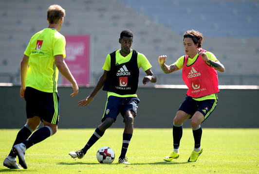 Sveriges Alexander Isak och David Moberg-Karlsson