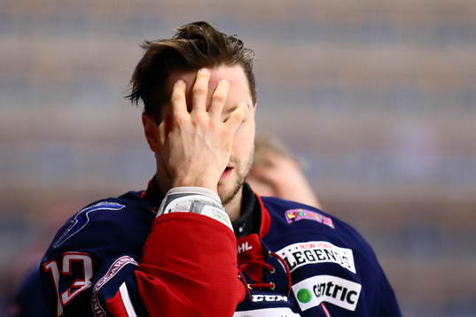 Linköpings Andrew Gordon innan ishockeymatchen i SHL