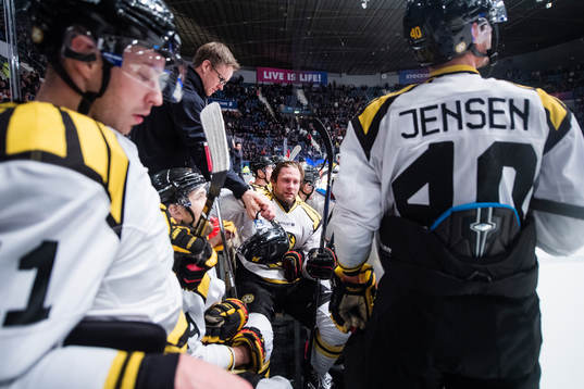 Brynäs Kevin Clark, Nick Johnson och Jesper Jensen på