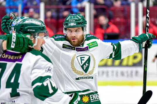 Färjestads Anton Grundel jublar