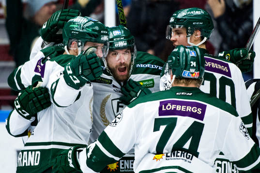 i170112 Färjestads Mikael Wikstrand, Joel Eriksson och