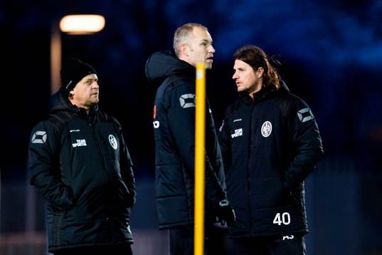 Tränare Jonas Thern, Håkan Svensson och Agim Sopi