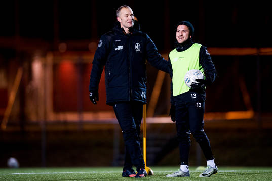 Tränare Håkan Svensson och Saber Azizi