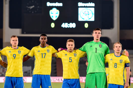 Sveriges Viktor Claesson, Alexander Isak, Anton Tinnerholm,