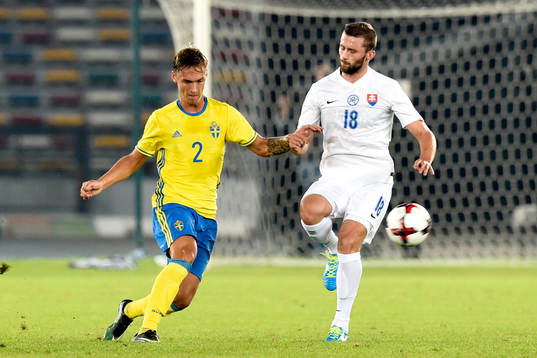 Sveriges Linus Wahlqvist och Slovakiens Pavol Safranko