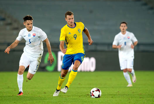 Sveriges Viktor Claesson och Slovakiens Tomas Huk