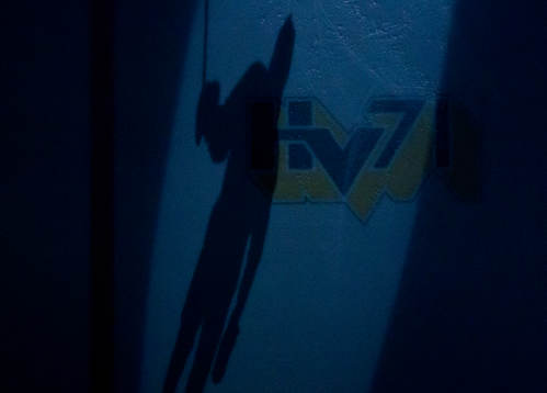 Skugga av en HV71-spelare
