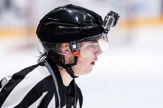 domare med GoPro kamera på hjälmen