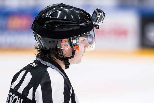 domare med GoPro kamera på hjälmen