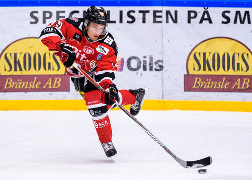 Piteås David Pettersson med pucken