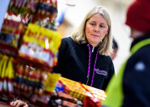 En generell bild kioskpersonal