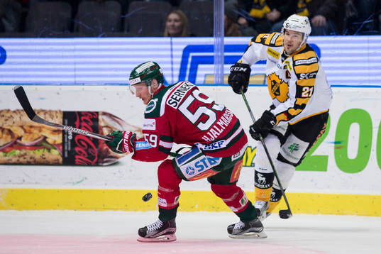 Frölundas Simon Hjalmarsson mot Skellefteås Jimmie