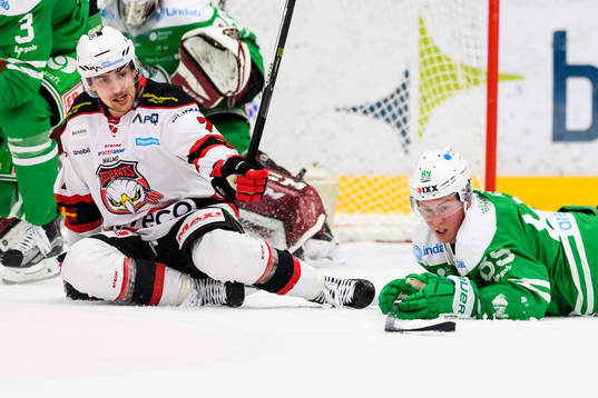 Malmö Redhawks Nils Andersson och Rögles David Åslin