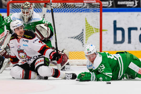 Malmö Redhawks Nils Andersson och Rögles David Åslin