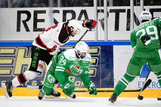 Malmö Redhawks Stefan Warg och Rögles Edwin Hedberg