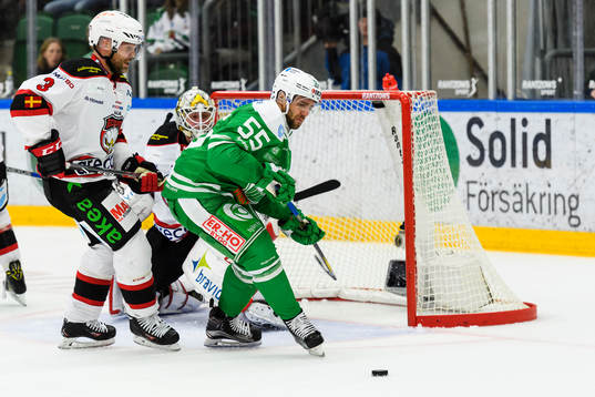 Malmö Redhawks André Benoit och Rögles Felix Schütz