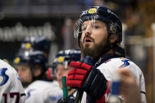 Linköpings Niklas Persson  i ishockeymatchen i SHL mellan