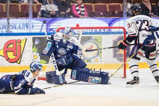 Räddning av Leksands målvakt Henrik Haukeland chans för