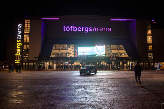 Löfbergs Arena innan ishockeymatchen i SHL mellan