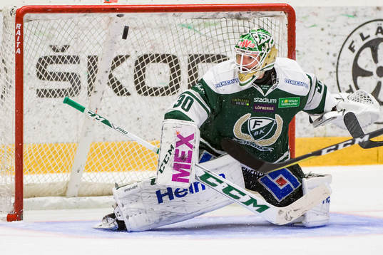 Färjestads målvakt Lars Haugen