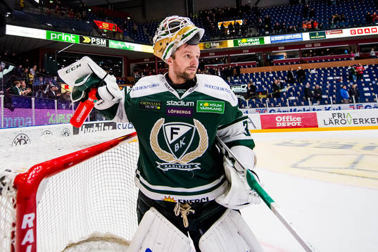Färjestads målvakt Lars Haugen