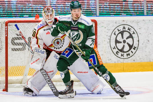 Luleås målvakt Filip Gustavsson och Färjestads Rasmus