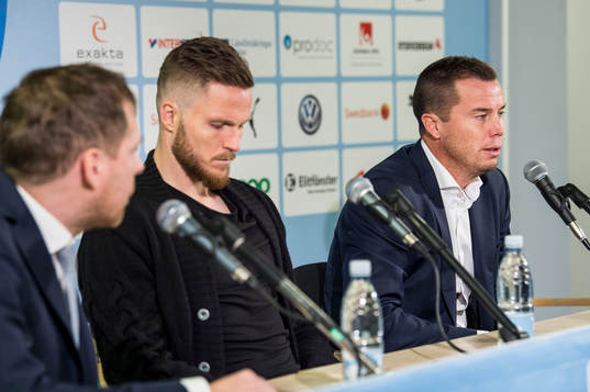 Presschef Peter Åhlander och sportchef Daniel Andersson