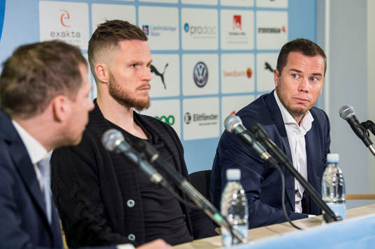 Presschef Peter Åhlander och sportchef Daniel Andersson
