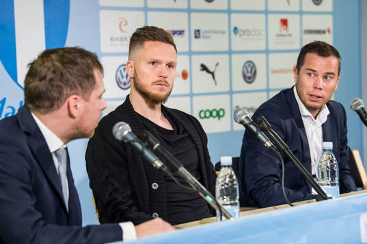 Presschef Peter Åhlander och sportchef Daniel Andersson