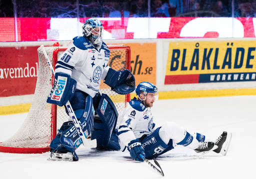 Leksands målvakt Henrik Haukeland och Nichlas Torp
