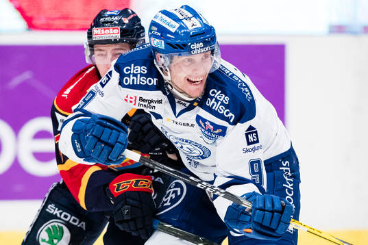 Djurgårdens Marcus Davidsson och Leksands Lukas Ericsson