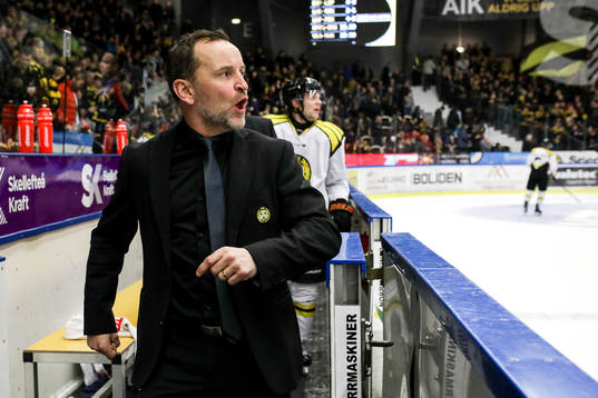 Brynäs tränare Thomas Berglund  var arg