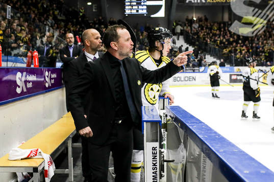 Brynäs tränare Thomas Berglund  var arg