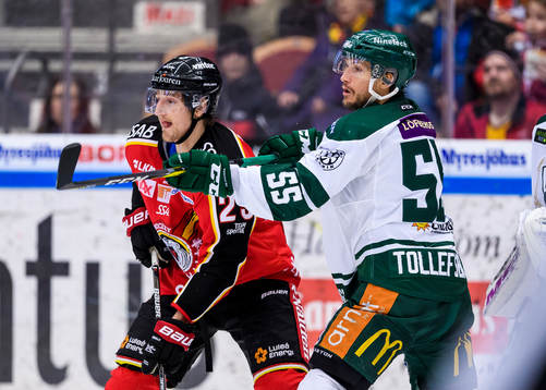 Luleås Anton Hedman och Färjestads Ole-Kristian Tollefsen