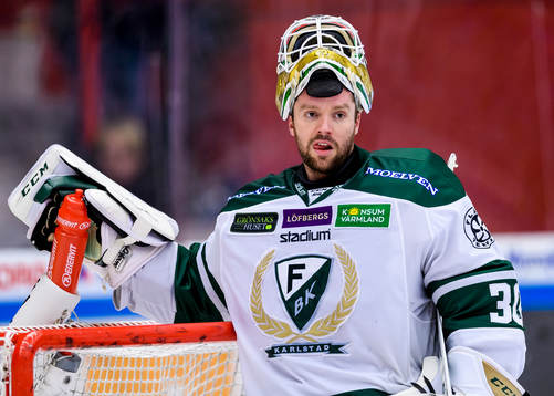 Färjestads målvakt Lars Haugen