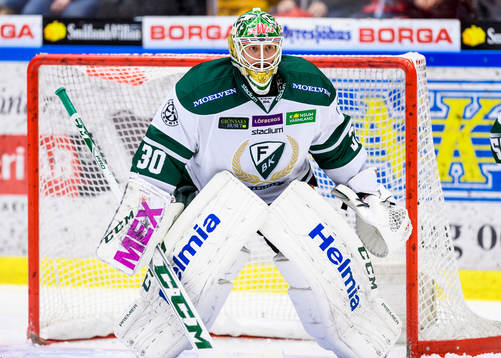 Färjestads målvakt Lars Haugen