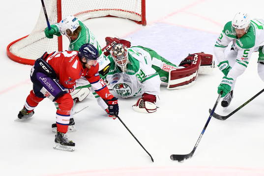 Rögles målvakt Anders Lindbäck, Alen Bibic och