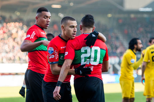 Nijmegens Jordan Larsson kramar om Mohamed Rayhi som fått