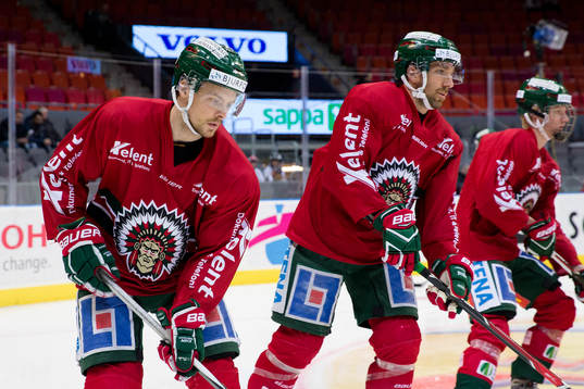 Frölundas Mats Rosseli Olsen och Joel Lundqvist
