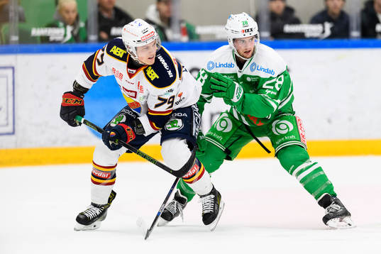 Djurgårdens Patrik Lundh och Rögles Cade Fairchild
