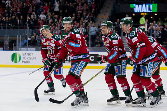 Frölundas Sebastian Stålberg jublar