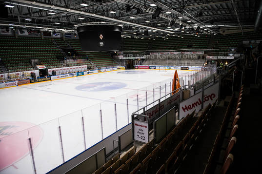 ABB arena invändigt innan ishockeymatchen i SHL mellan
