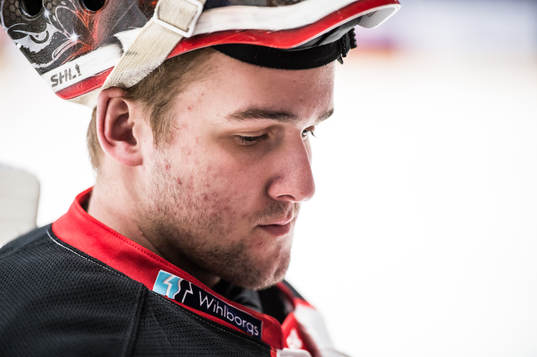 Malmö Redhawks målvakt Tim Hultstrand innan