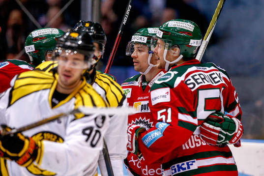 Frölundas Patrik Carlsson jublar