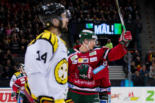 Frölundas Johan Sundström jublar
