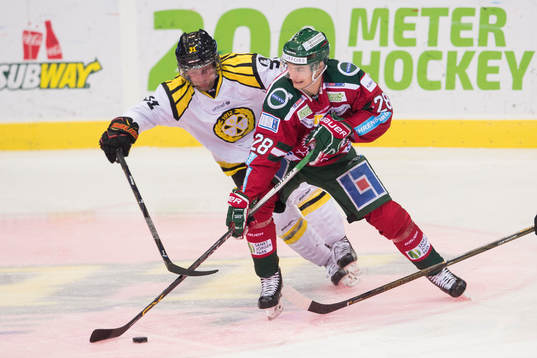 Frölundas Johan Sundström och Brynäs Jonathan Granström