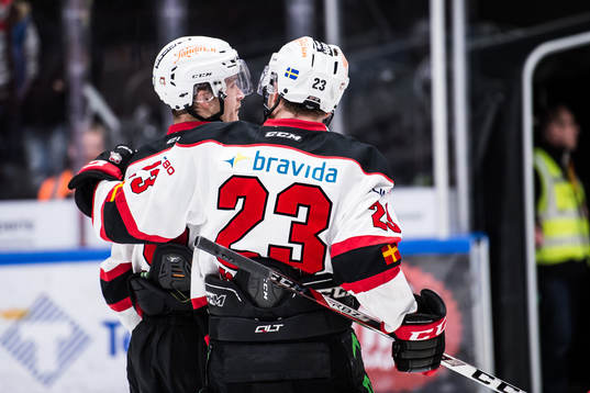Malmö Redhawks Christoffer Forsberg och Nicklas Jadeland