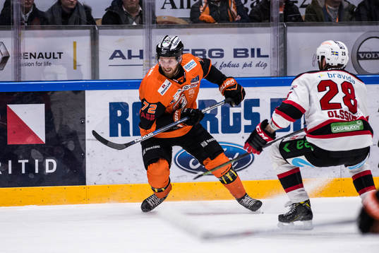 Karlskronas Joachim Rohdin  och Malmö Redhawks Jens Olsson